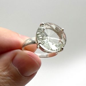 Green amethyst ring, size 9