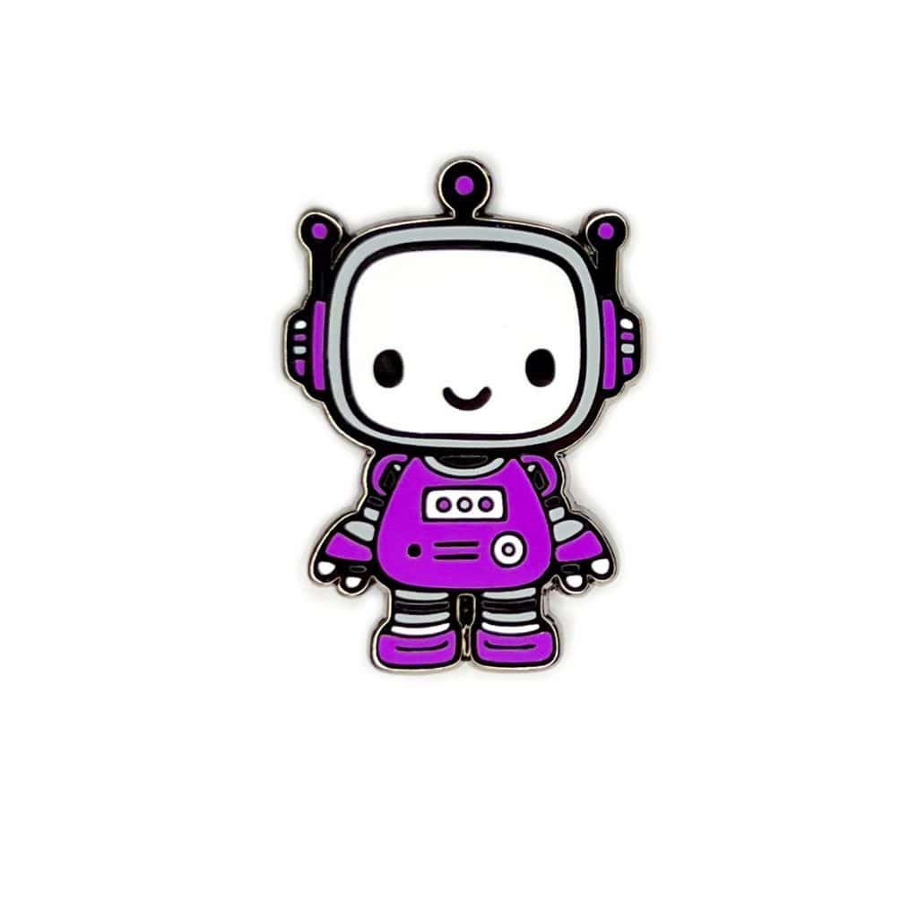 ACE Pride PrideBot Enamel Pin from the Retrograph