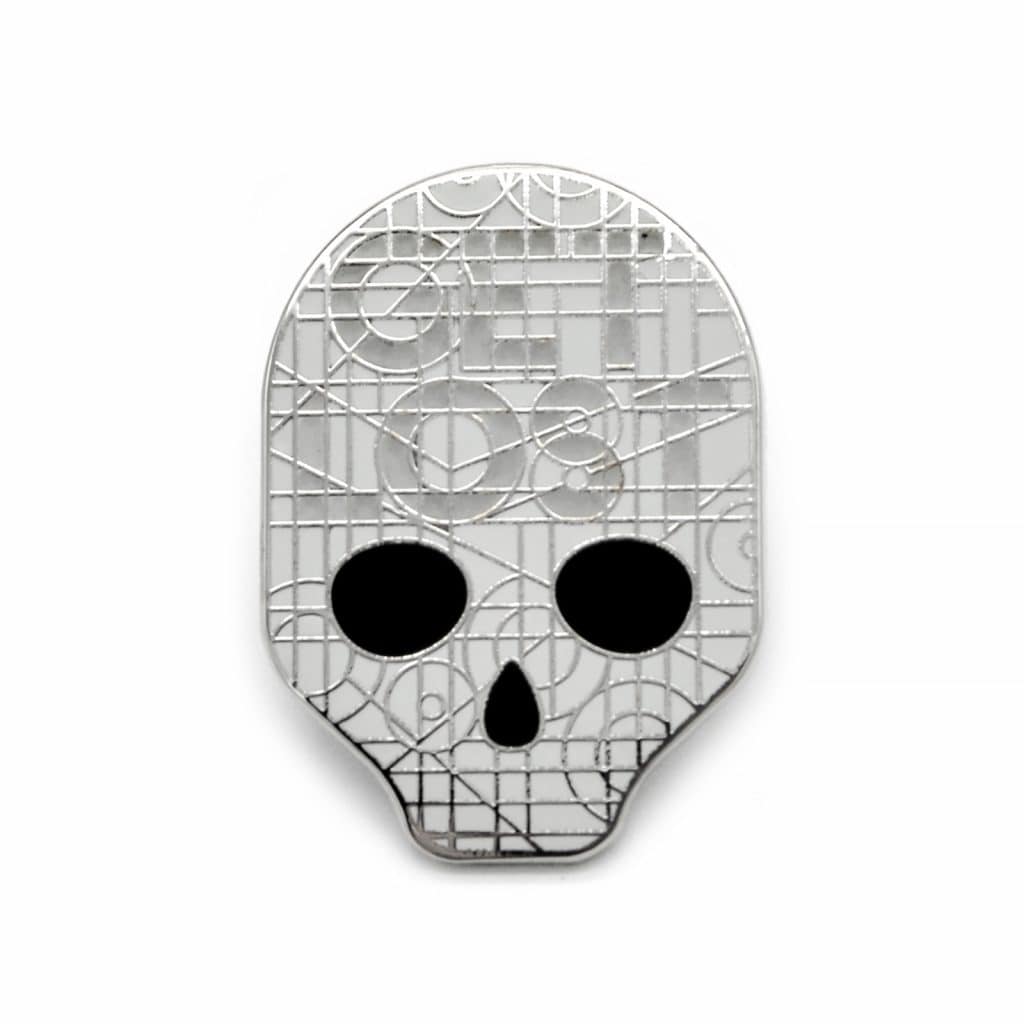 Get Lost Glow in the Dark Skull Enamel Pin from Haunts & Hollows