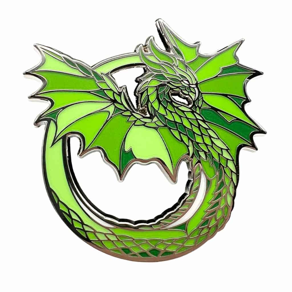 Rainbow Dragons: Clover Enamel Pin