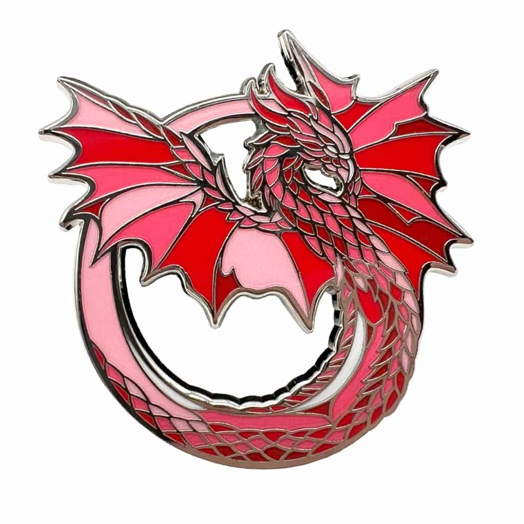 Rainbow Dragons: Crimson Enamel Pin