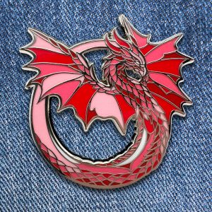 Rainbow Dragons: Crimson Enamel Pin