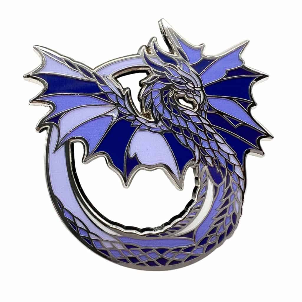 Rainbow Dragons: Violet Enamel Pin