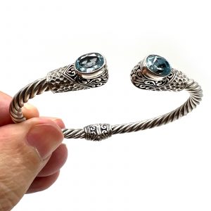 Swiss blue cuff