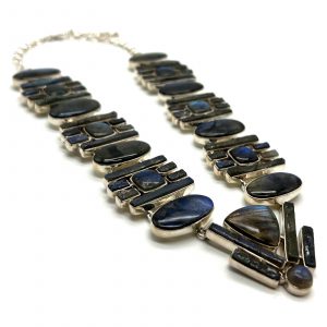 Sterling & Labradorite Necklace by Jeff — 246 Carats with Adjustable 20” Chain $900