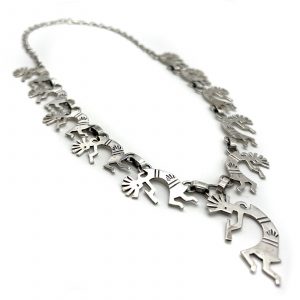1960’s Sterling Navajo Kokopelli Necklace — 24” 52.44g $500